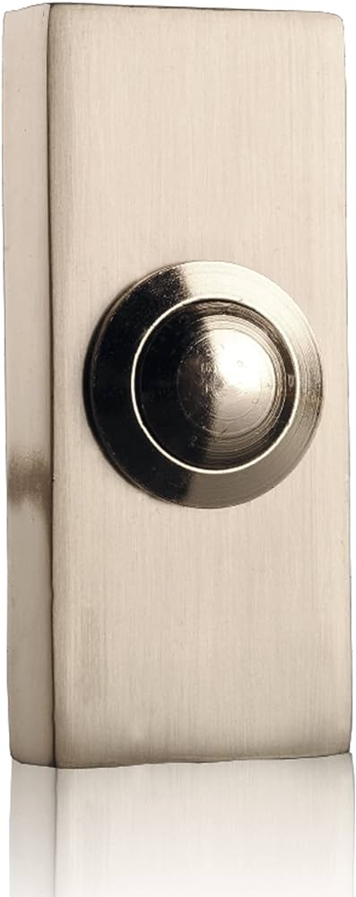 Byron Wired Bell Push Surface Mounted Brushed Nickel Door Bell