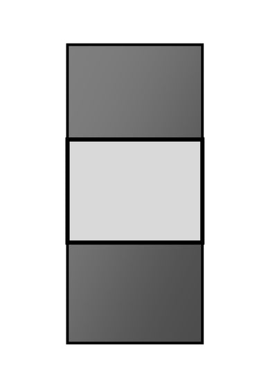 Cosmo Door Type2 with horizontal split panels in three equal parts
