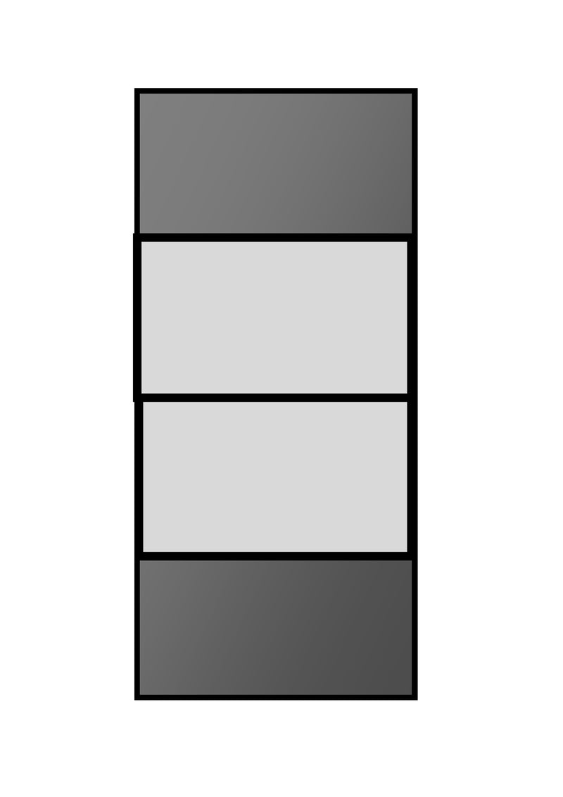 Cosmo Door 5 with 4 equal horizontal split panels