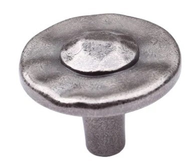 HAMMERED KNOB IN PEWTER