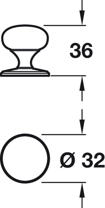MANFORD CUP HANDLE AND MATCHING KNOB