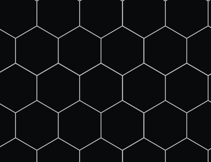 Fibo Black Silk Hex Tile M71 Effect Panel