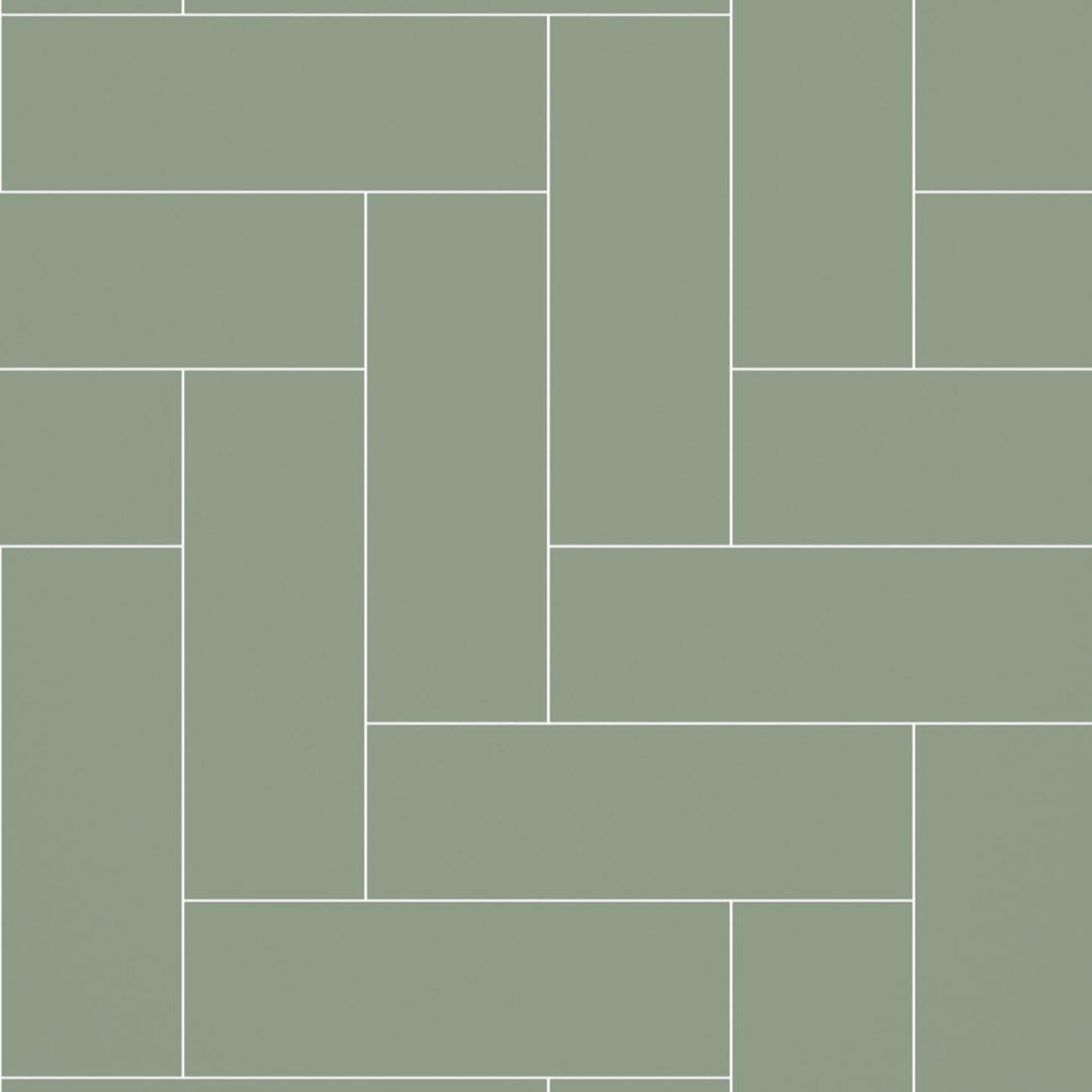Fibo Olive Green Straight Herringbone M74 Tile Panel