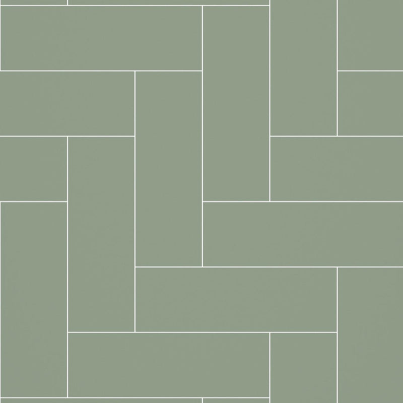 Fibo Olive Green Straight Herringbone M74 Tile Panel