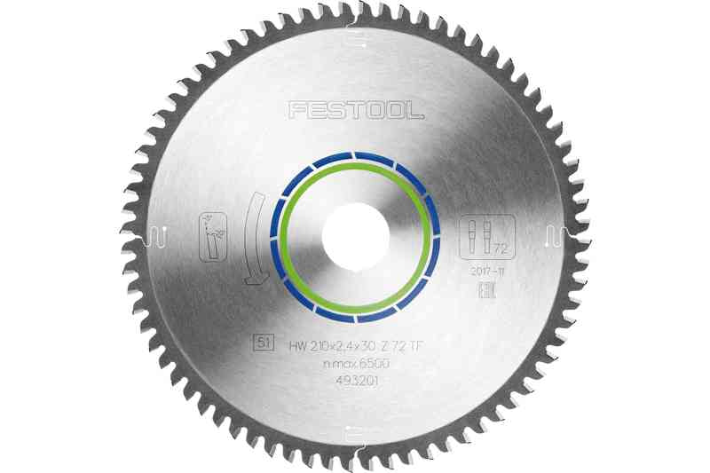 Festool Saw Blade ALUMINIUM/PLASTICS HW 210x2,4x30 TF72