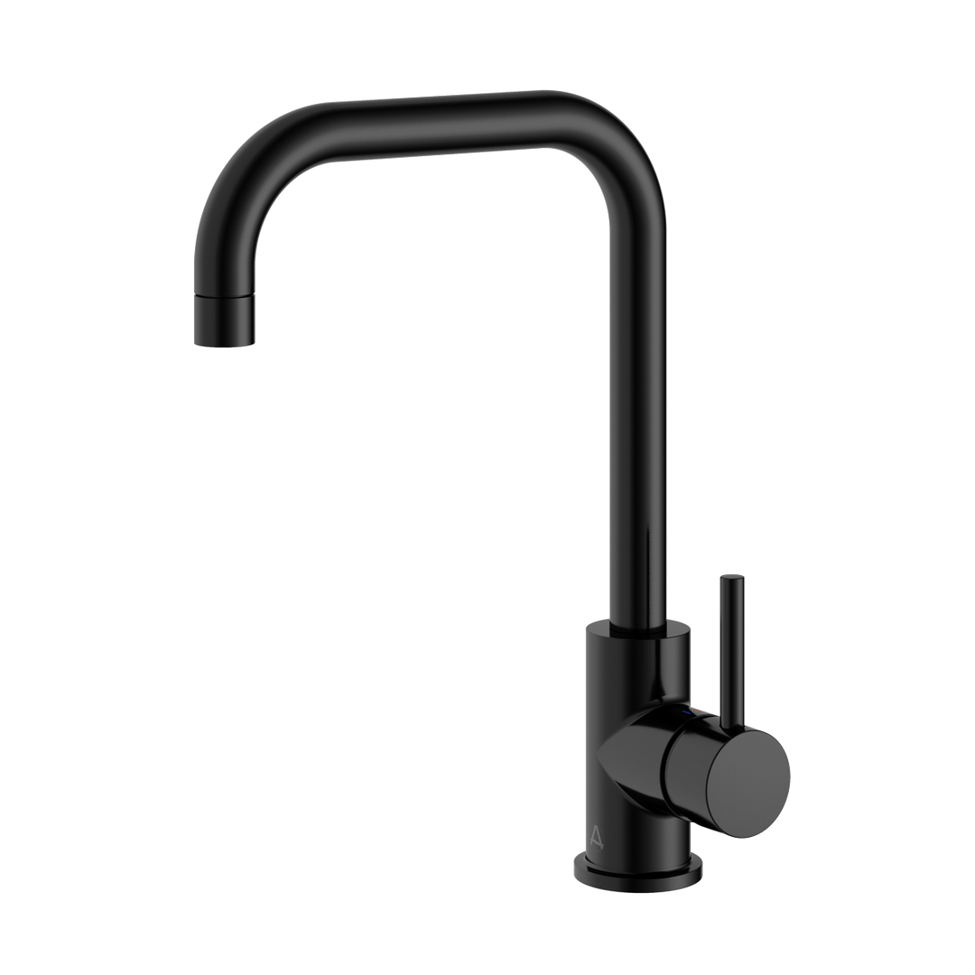 AQUALLA COVE KITCHEN MIXER TAP - BLACK STAINLESS STEEL