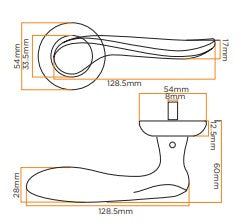 Fortessa Achilles Handle & Escutcheon