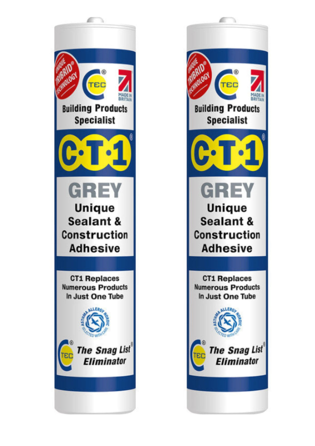 CT1 Unique Sealant and Construction Adhesive (2 Pack) Various Colours