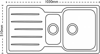 CARRON PHOENIX ADELPHI 150 STAINLESS STEEL SINK