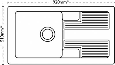 Carrron Phoenix Shonelle 105 Inset Kitchen Sink