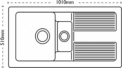 Carrron Phoenix Shonelle 150 Inset Kitchen Sink