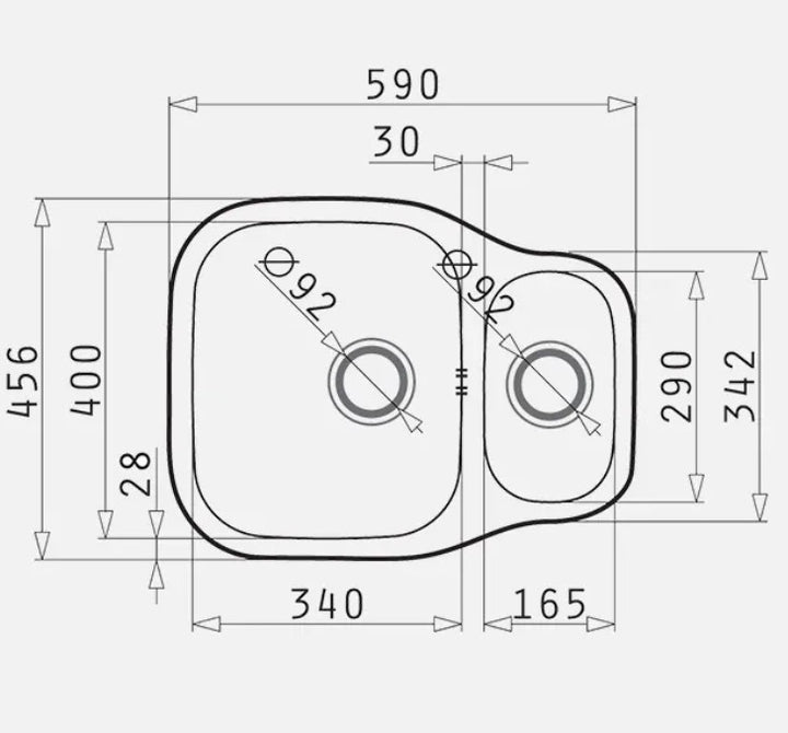 Pyramis Dione Undermount Sink