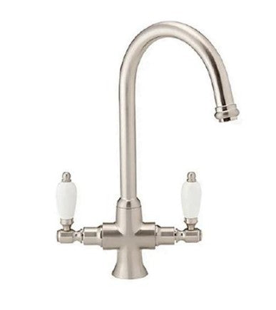 Fortune Skellig Twin Lever Kitchen Mixer Tap