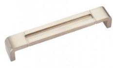 H098 Columba D Handle with Satin Nickel Finish - 160mm Hole Centre