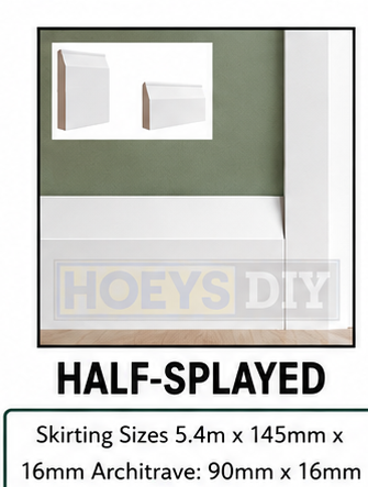 SPLAYED PRIMED ARCHITRAVE 5.4m x 90mm x 18mm