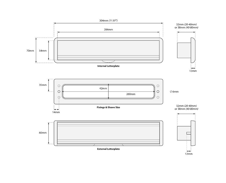 Yale 12" Letterplate