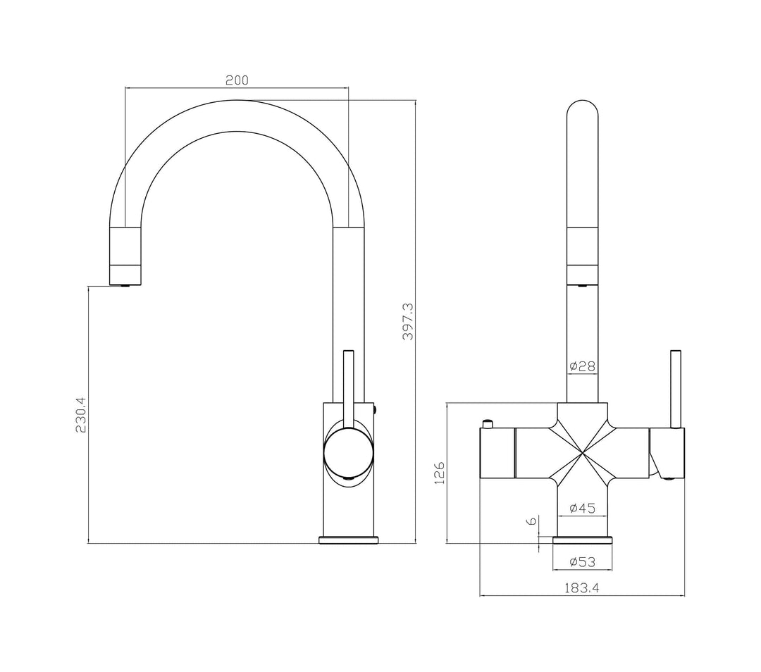 QUANTUM 4-IN-1 INSTANT HOT WATER TAP
