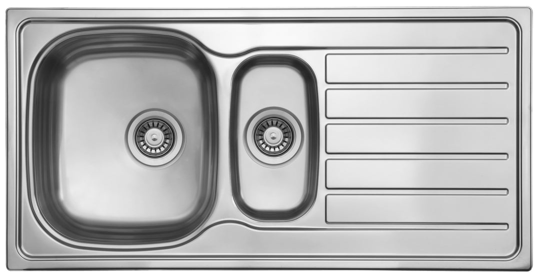 UKINOX 1/2 BOWL STAINLESS STEEL REV KITCHEN SINK PTX1060