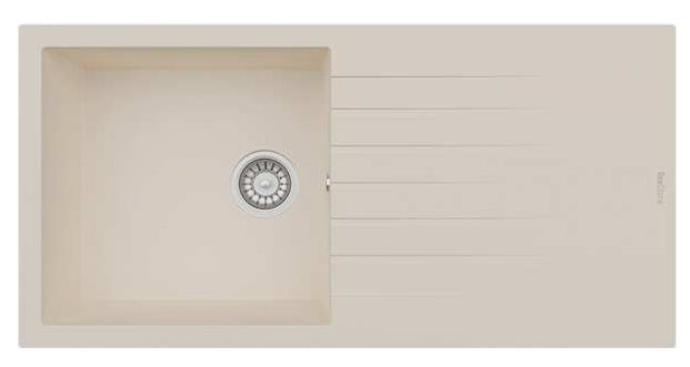 Realstone Single Bowl Composite Granite Sink XL Cream