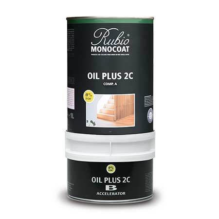 Rubio Monocoat Oil Plus 2C 1.3L set with component A oil and component B accelerator
