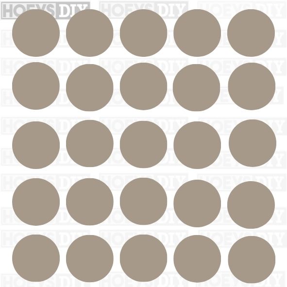 Adhesive Screw Cap/Cover  - Stone Grey (250pk) Matt Finish