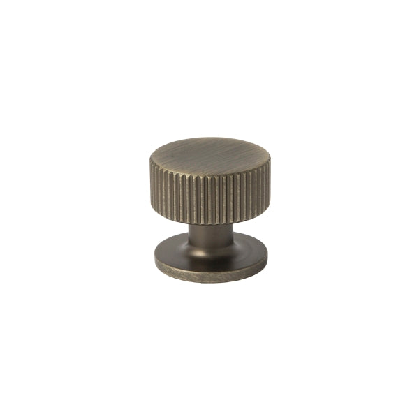 Bronze cabinet knob on a white background