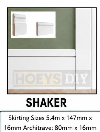 SHAKER PRIMED SKIRTING 5.4X144X18MM