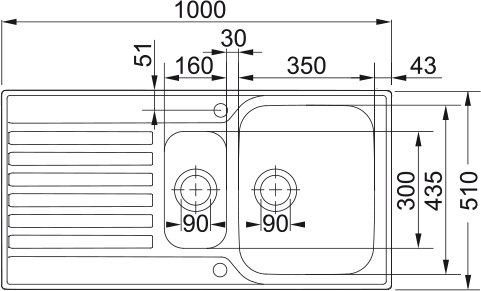 Franke ASX651 Sink Dimensons