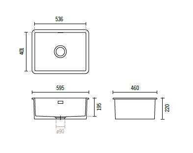 Sanindusa Valet Single Bowl Ceramic Sink