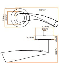 Fortessa Verto Door Handle & Escutheon