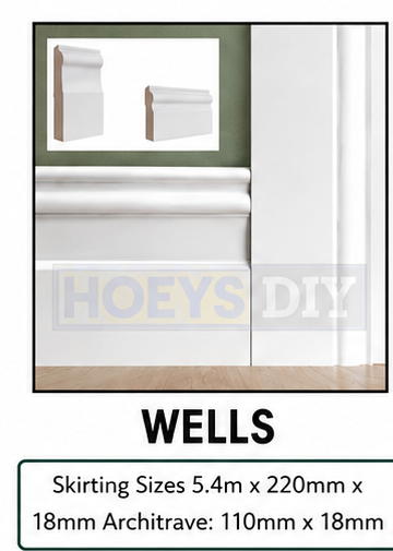 WELLS SKIRTING PRIMED 5.4m x 220mm x 18mm