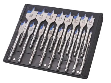 IRWIN Tools 17 Piece 4X Blue Groove Flat Bit Set