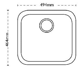 CARRON PHOENIX ZETA 105 STAINLESS STEEL UNDERMOUNT SINK