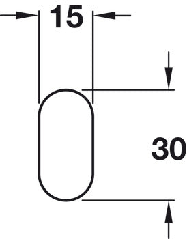 Hafele Wardrobe Rail 1829mm
