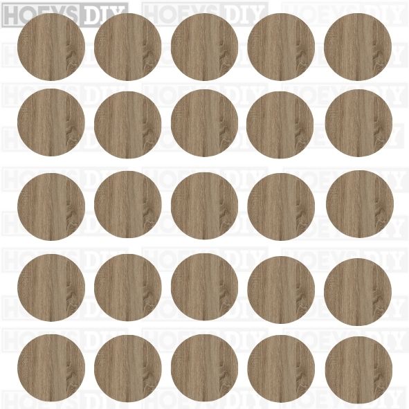 Adhesive Screw Cap/Cover  - Cambrian Oak (250pk) Atlas Finish