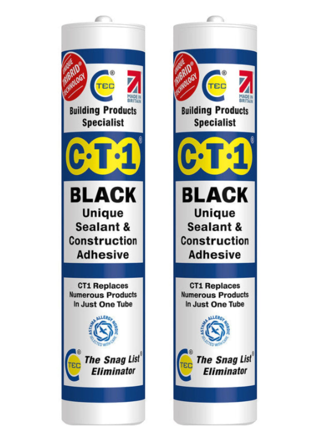 CT1 Unique Sealant and Construction Adhesive (2 Pack) Various Colours