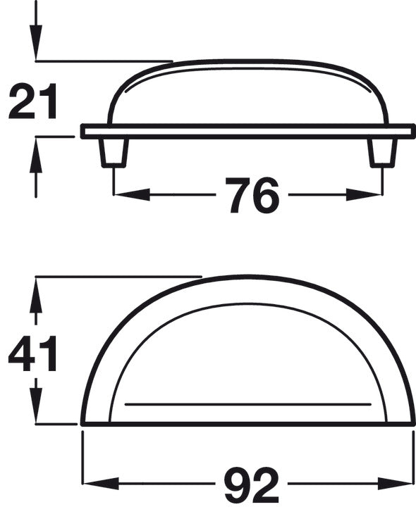 CUP HANDLE 76MM CC