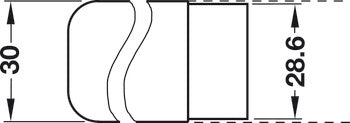 Hafele 90º Curved Wardrobe Rail