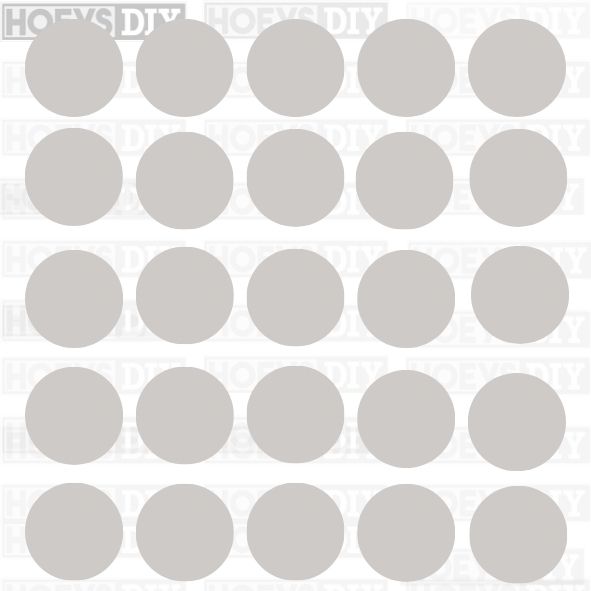 Adhesive Screw Cap/Cover  - Natural Grey (250pk) Smooth Finish