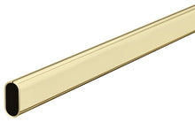Wardrobe Rail Oval 30mm x 15mm (2500mm length) Brass Plated