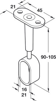 Hafele Rail Centre Support (10 Pack)