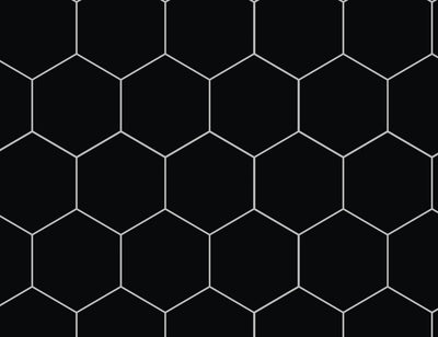 Fibo Black Silk Hex Tile M71 Effect Panel