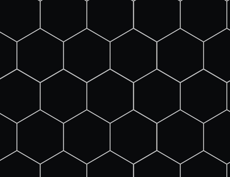 Fibo Black Silk Hex Tile M71 Effect Panel
