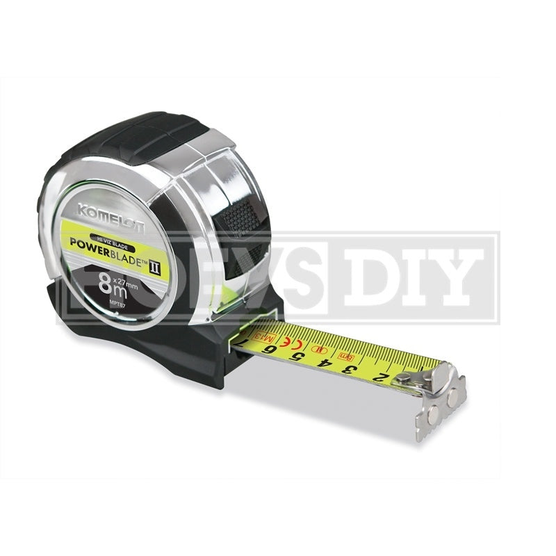 Komelon Powerblade II Hi Viz 8m/26ft Tape Measure