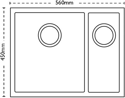 CARRON PHOENIX DECA 150 STAINLESS STEEL UNDERMOUNT SINK