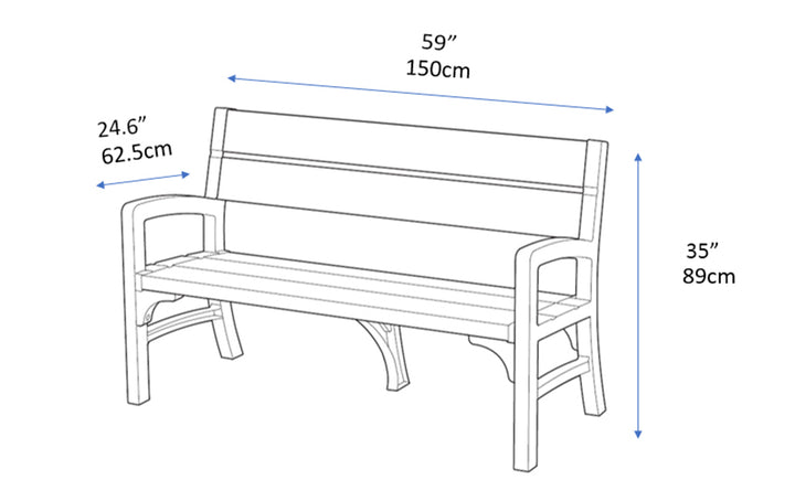 KETER MONTERO 3 SEATER BENCH