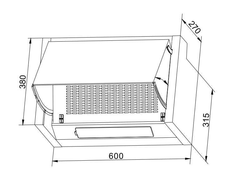 Xtreme Integrated Twin Motor Fan - 60cm width