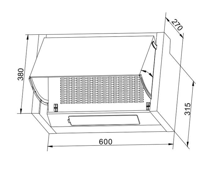 Xtreme Integrated Twin Motor Fan - 60cm width