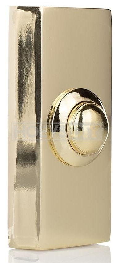 Byron Wired Bell Push Surface Mounted Brass