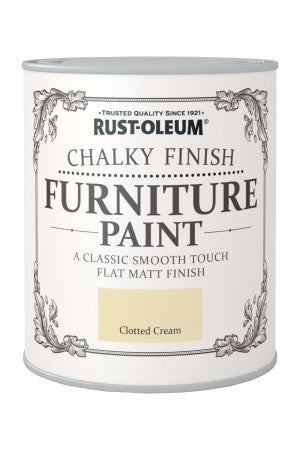 Rust-Oleum Chalky Finish Furniture Paint - Clotted Cream 750ml